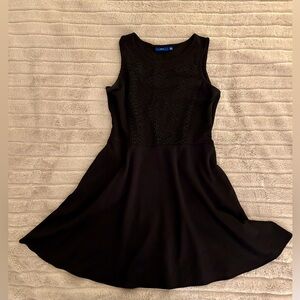 Apt. 9 Black Lace Bodice Fit and Flare/A-Line Dress XL